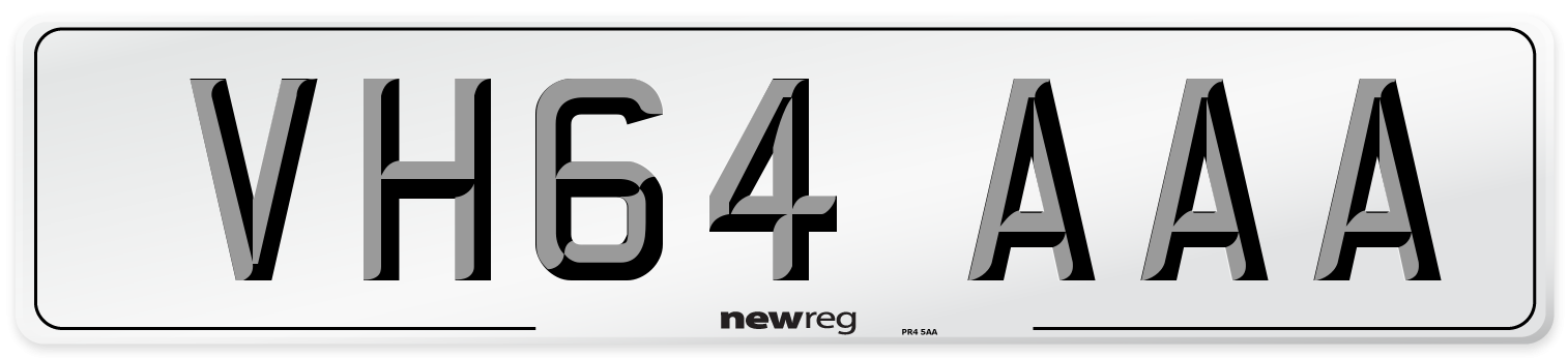 VH64 AAA Number Plate from New Reg